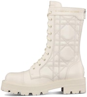 (Women) Dior Leather Round Toe Lace-Up Chunky Heel Ankle Boot 'White' KCI995CQC_S03W (Women) Dior Leather Round Toe Lace-Up Chunky Heel Ankle Boot 'White' KCI995CQC_S03W