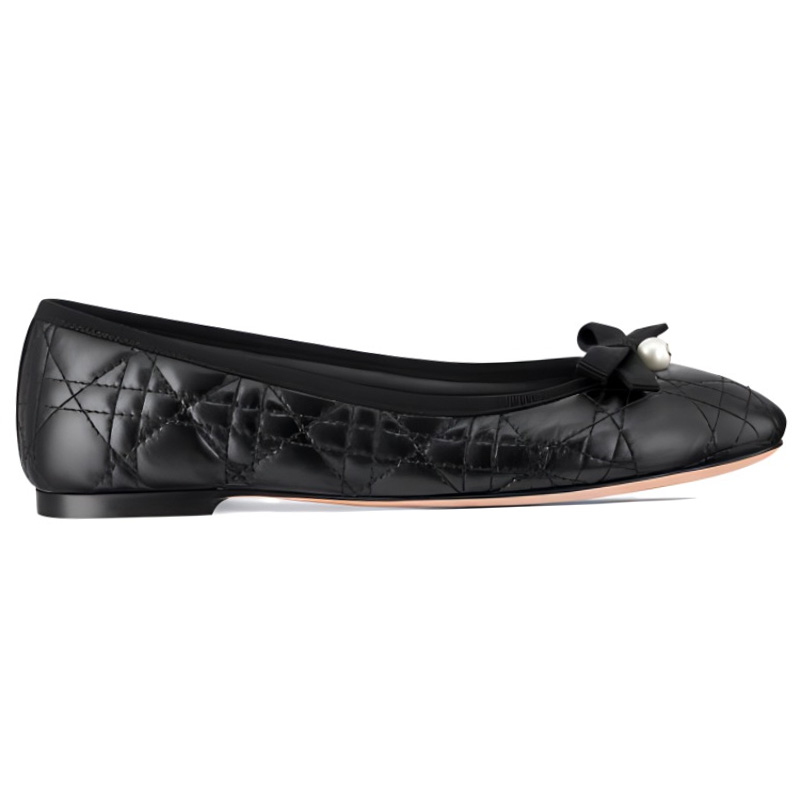 Order (W) Kasut Kasual Slip-On Hujung Bulat Kulit Dior 'Hitam' KDB877CQC_S900