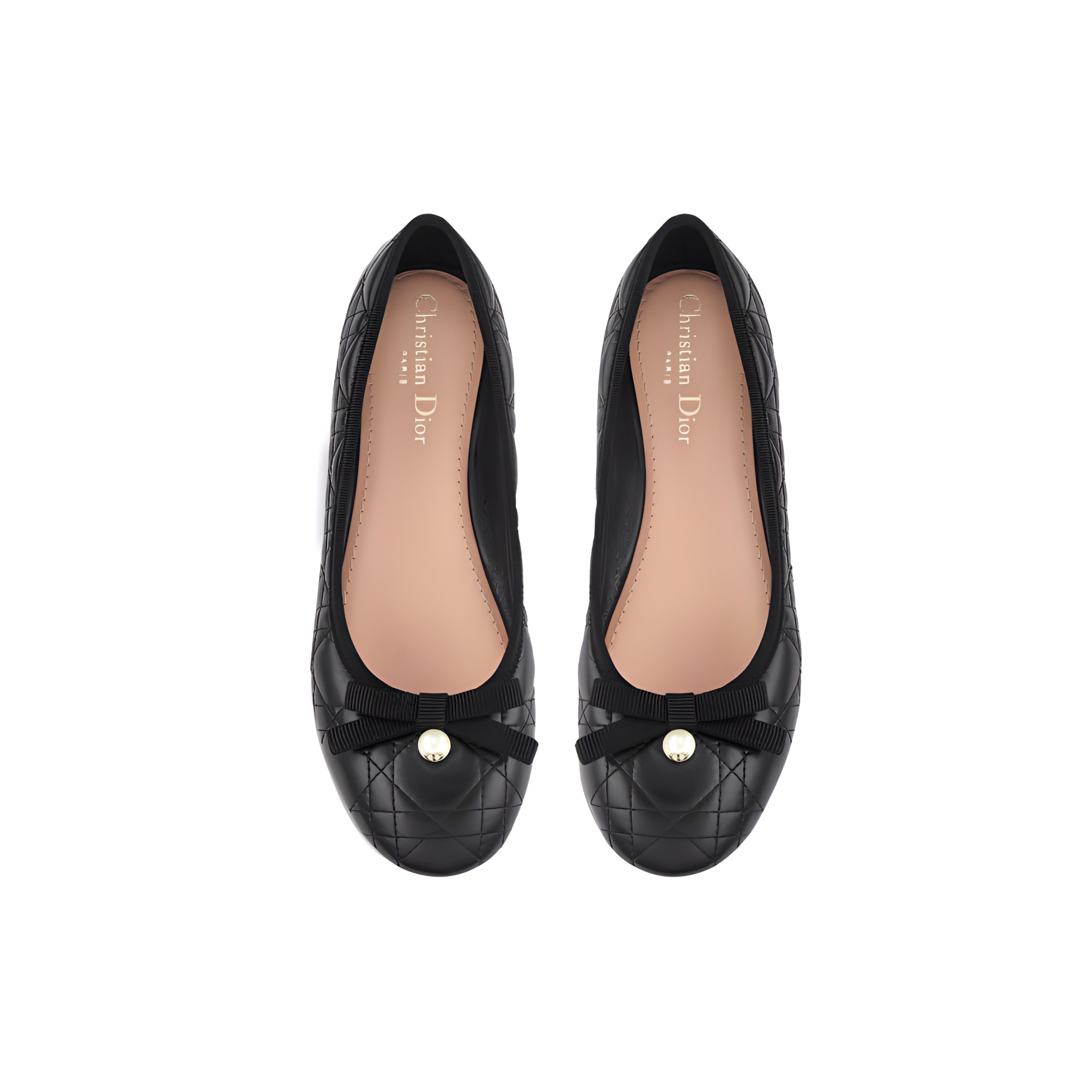 Shop (W) Kasut Kasual Slip-On Hujung Bulat Kulit Dior 'Hitam' KDB877CQC_S900