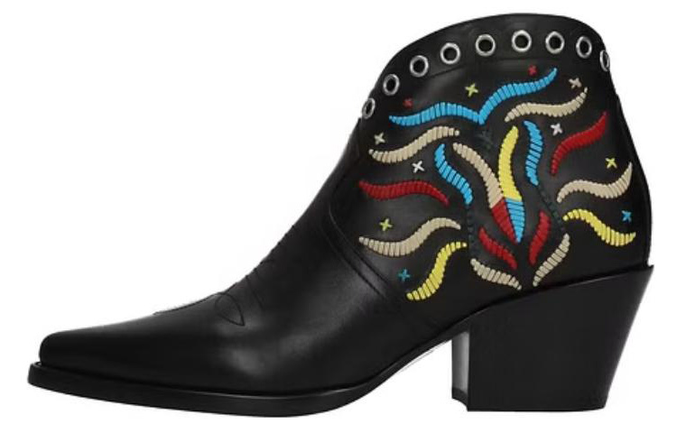 (Women) Dior Leather Round Toe Zip Boots 'Black' KCI478CLE_S900