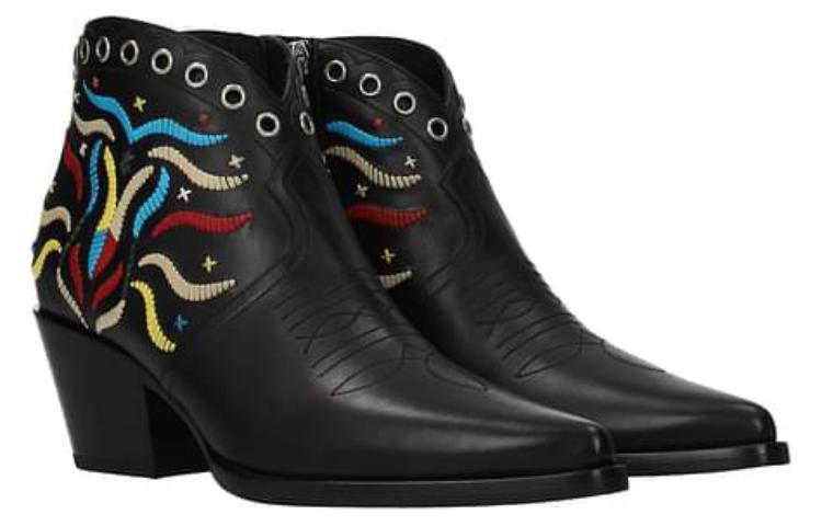 Order (W) 迪奥黑色圆头拉链皮靴 KCI478CLE_S900