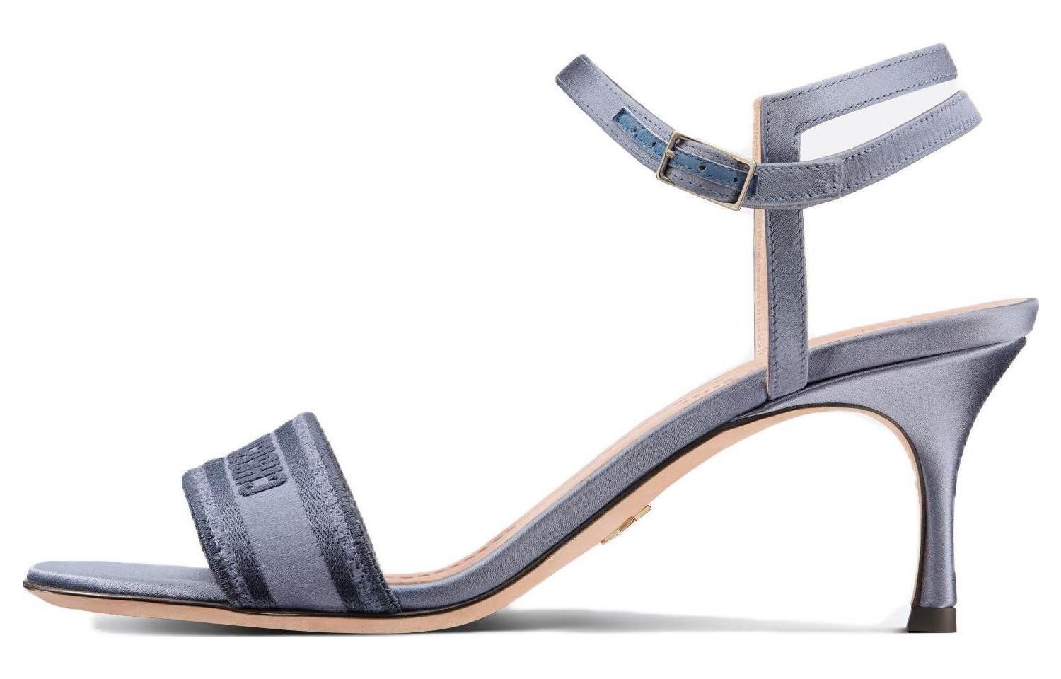 (Women) Dior Leather Sandal 'Dark Grey' KDQ854SBS_S23G