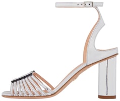 (Women) Dior Leather Sandal with Buckle 8cm 'Silver' KDQ877VMO_S59K (Women) Dior Leather Sandal with Buckle 8cm 'Silver' KDQ877VMO_S59K