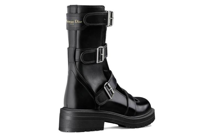 (W) Dior Leather Short Boot 'Fashion Buckle - Black' 圖 4