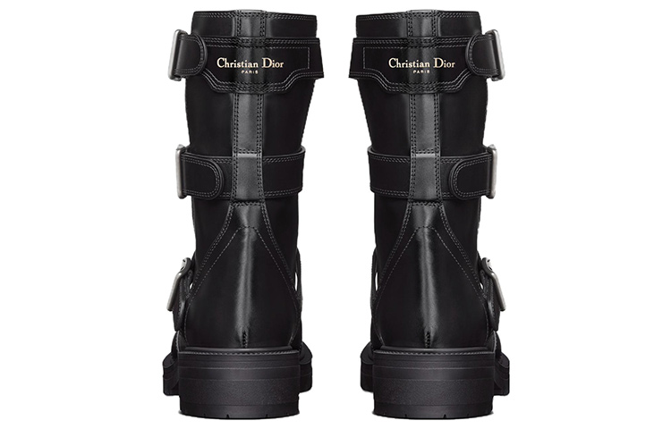 (W) Dior Leather Short Boot 'Fashion Buckle - Black' 圖 5