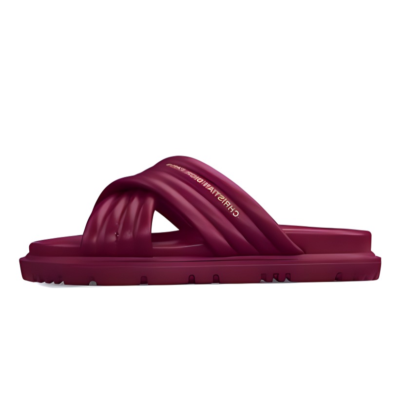 (W) Dior Leather Slide 'Deep Burgundy'