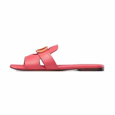 (W) Dior Leather Slide 'Red CMFT'