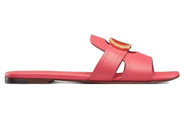 Order DIOR迪奧 皮革 舒適百搭 一字拖鞋 女款 紅色