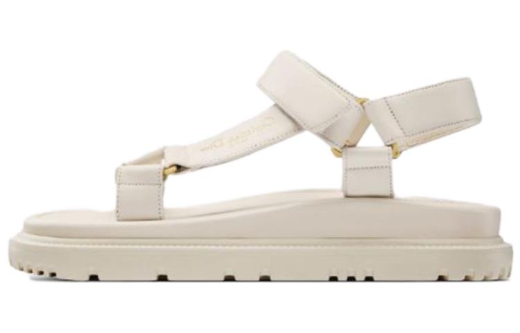 (W) Dior Leather Slide Sandal 'White'