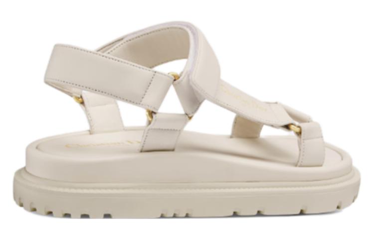 (W) Dior Leather Slide Sandal 'White' 圖 3