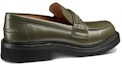 Shop (W) Dior Kasut Loafer Kulit Tumit Tebal 'Khaki' KDB759ACA_S11H