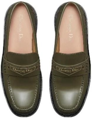 (Women) Dior Leather Slip-On Chunky Heel Loafers 'Khaki' KDB759ACA_S11H Purchase (Women) Dior Leather Slip-On Chunky Heel Loafers 'Khaki' KDB759ACA_S11H