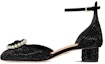 Buy (W) Dior Kulit Persegi Jari Kaki Bertali 3.5cm Hitam 'Tumit Blok' KDB876CST_S05X