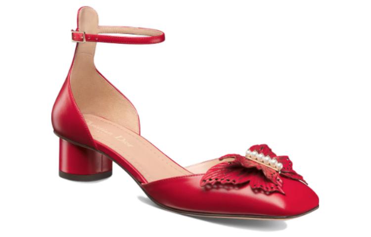 Lookbook (W) Dior Tacchi Alti in Pelle Punta Quadra con Fibbie ''Rosso'' 3.5cm KCB851VSO_S54R