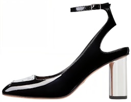 (Women) Dior Leather Square-Toe Buckle Chunky High Heels 'Black' 8cm KCV070PMI_S19X (Women) Dior Leather Square-Toe Buckle Chunky High Heels 'Black' 8cm KCV070PMI_S19X