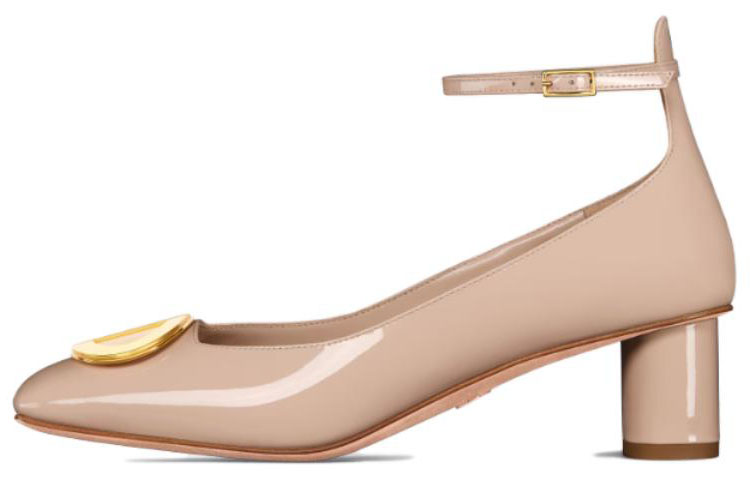 (Women) Dior Leather Square-Toe Buckle Pumps 'Pink' 5cm KDV136VNI_S18U