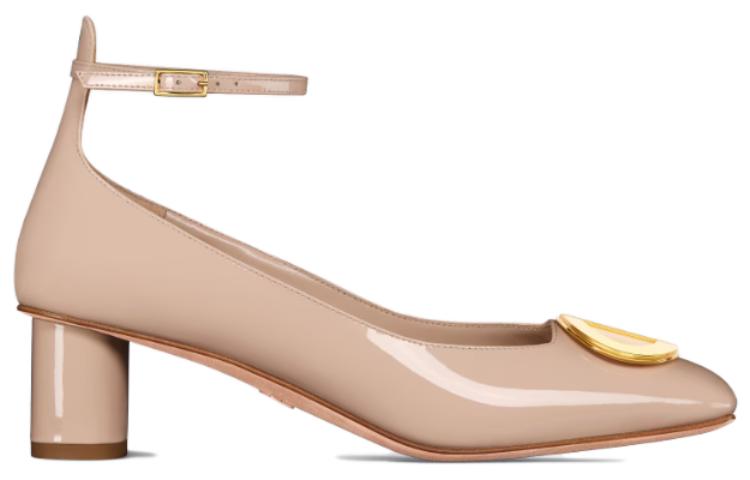 Order (W) Zapatos Dior de Tacón Cuadrado de Cuero Rosa con Hebilla 5cm KDV136VNI_S18U