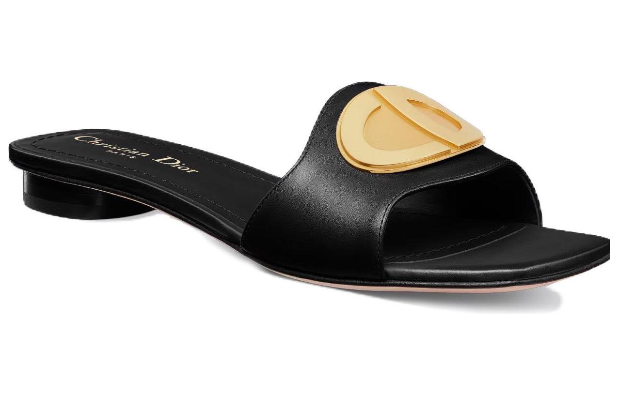 Order (W) Sandalia Dior de Cuero Punta Cuadrada Cómoda 'Negra' KCQ932VEA_S900