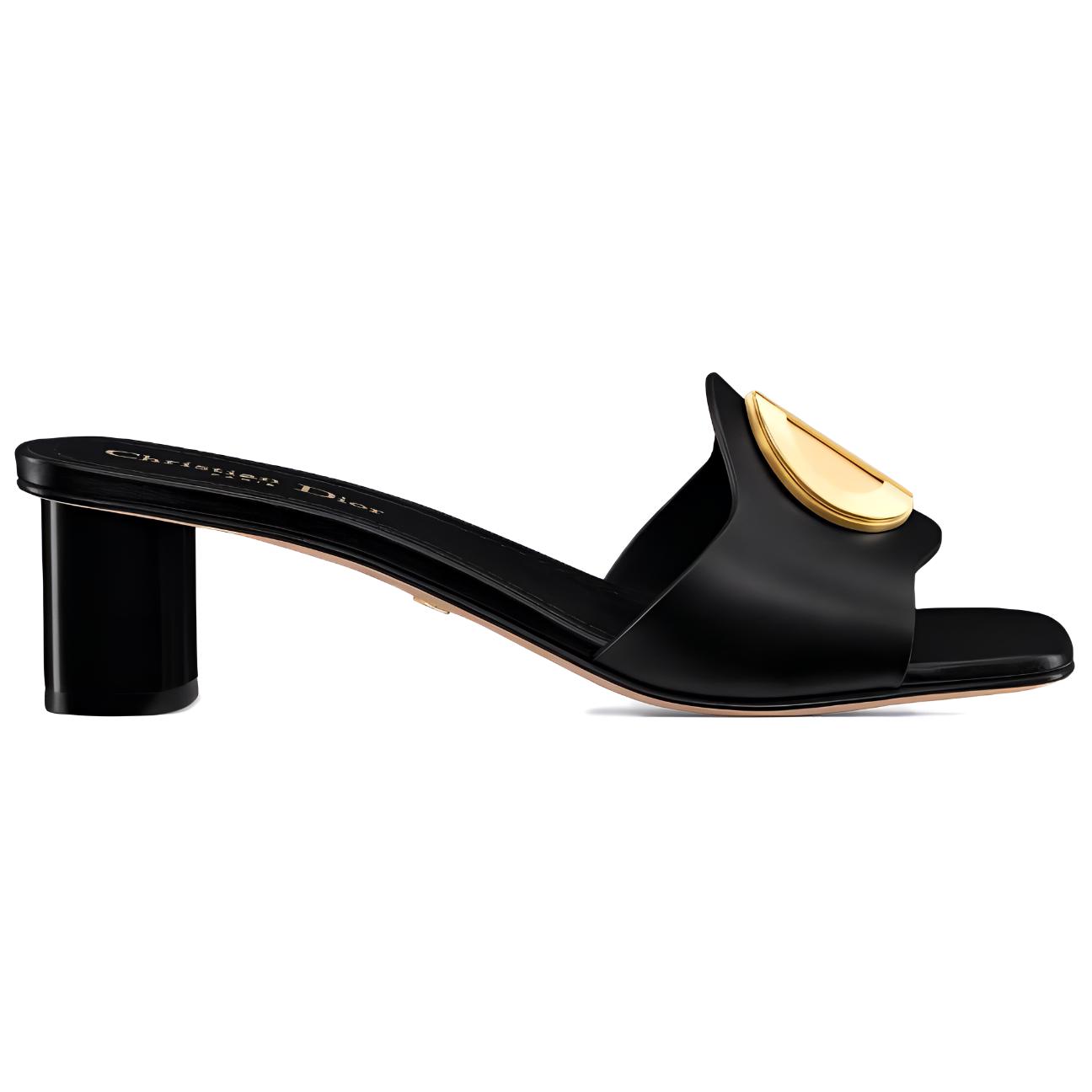 Order (W) Dior Lederen Vierkante Neus Slide ''Zwart'' KCQ934VEA_S900