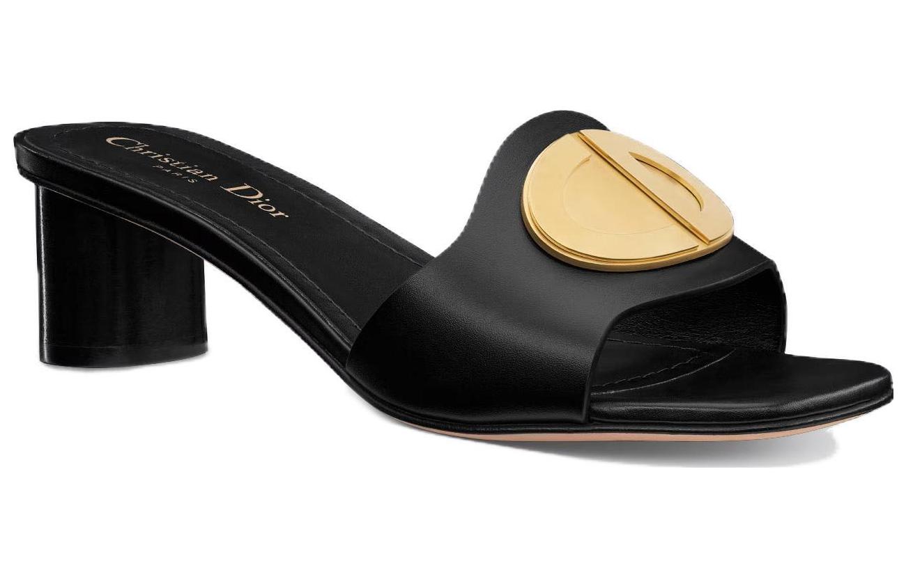 Lookbook (W) Dior Lederen Vierkante Neus Slide ''Zwart'' KCQ934VEA_S900