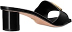 Shop (W) Dior Selipar Kulit Hujung Petak 'Hitam' KCQ934VEA_S900
