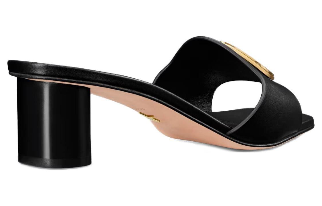 Shop (W) Dior Lederen Vierkante Neus Slide ''Zwart'' KCQ934VEA_S900