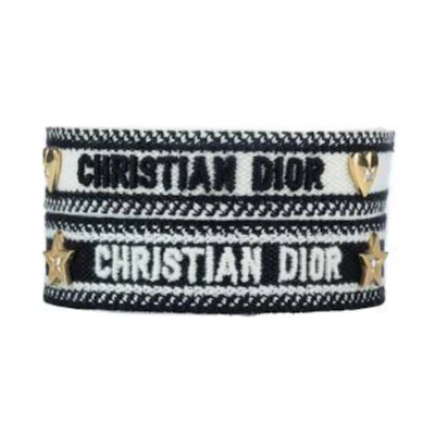 (Women) DIOR Letter Design Bracelet - Black. POIZON240621756