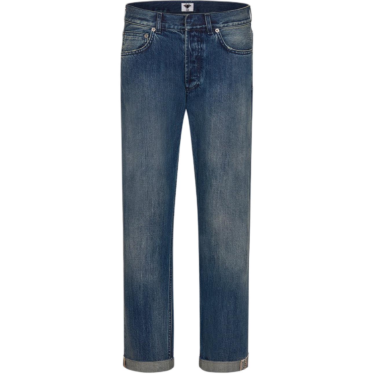 (Women) DIOR Letter Embellished Straight-Leg Jeans Blue 912P01A3319-X5740