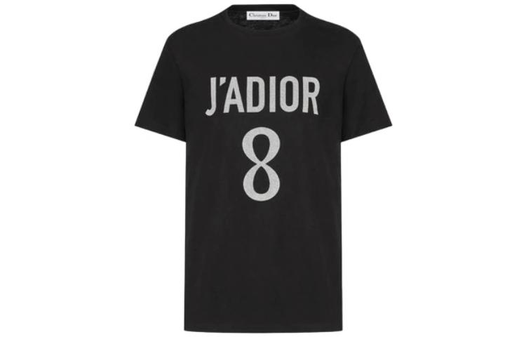 Buy (Women) DIOR Letter Logo Print Crewneck Short Sleeve T-Shirt SS22  Black 213T03TC001-X9000