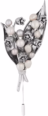 (W) Dior Broche de Lirio del Valle Plata Latón con Perlas para Mujer V1013HOMGM-D009 Buy (W) Dior Broche de Lirio del Valle Plata Latón con Perlas para Mujer V1013HOMGM-D009