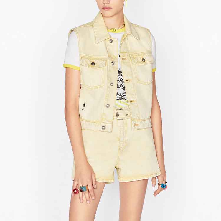 (Women) DIOR Lion Letter Print Short Sleeve Tee SS22  White 223T18A4499-X2804 圖 4