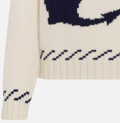 (W) Suéter de punto DIOR Logo Anchor Jacquard en color blanco roto. 354S50BM321-X0853 Shop (W) Suéter de punto DIOR Logo Anchor Jacquard en color blanco roto. 354S50BM321-X0853