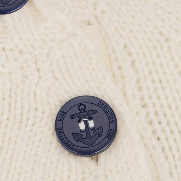 Sizing (W) Suéter de punto DIOR Logo Anchor Jacquard en color blanco roto. 354S50BM321-X0853