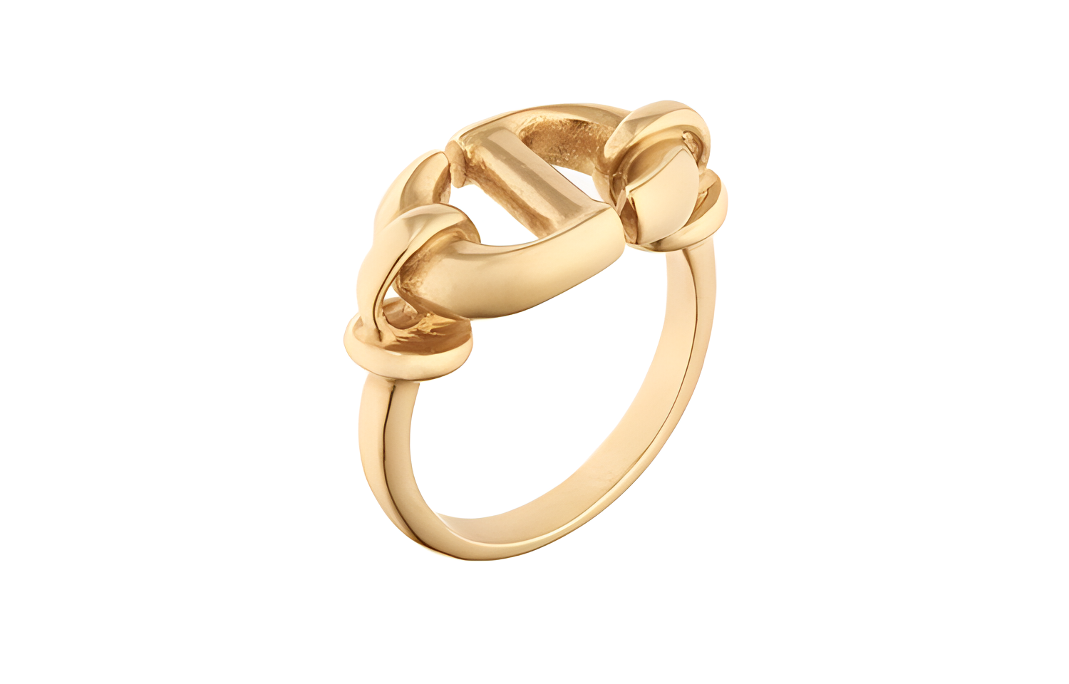 (Women) DIOR Logo Design Gold Metal Ring for Women R0987CDNMT-D300