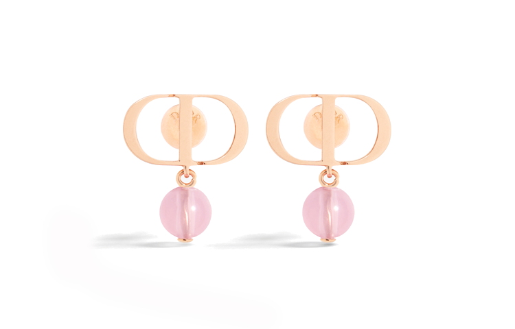 Order (Women) DIOR Logo Design Pink Metal Earrings for Women. E1520PTCPLD67P