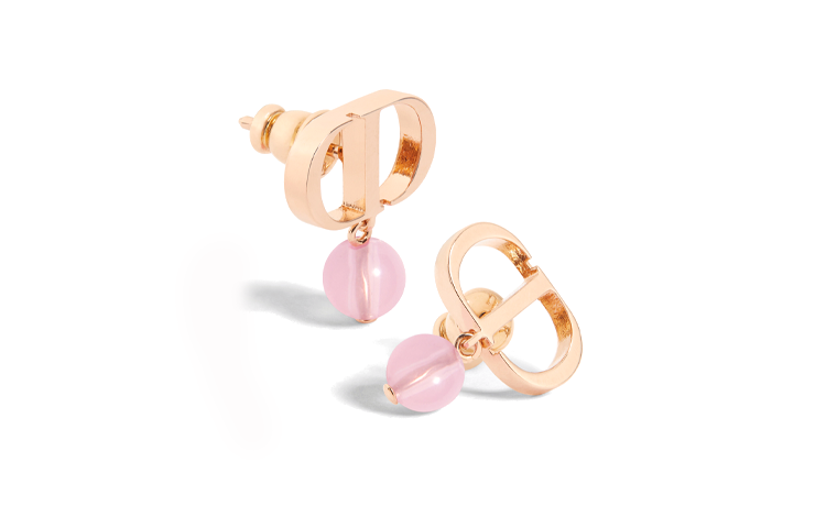 Purchase (Women) DIOR Logo Design Pink Metal Earrings for Women. E1520PTCPLD67P