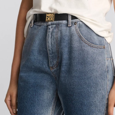 (W) 迪奥Logo压纹皮带 黑色 2.5厘米宽 B0598UMODM900 Shop (W) 迪奥Logo压纹皮带 黑色 2.5厘米宽 B0598UMODM900