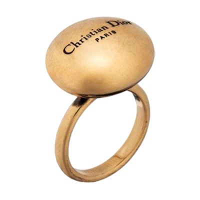 (Women) DIOR Logo Engraved Ring - Gold Ring R2297WOMMT D907 TM