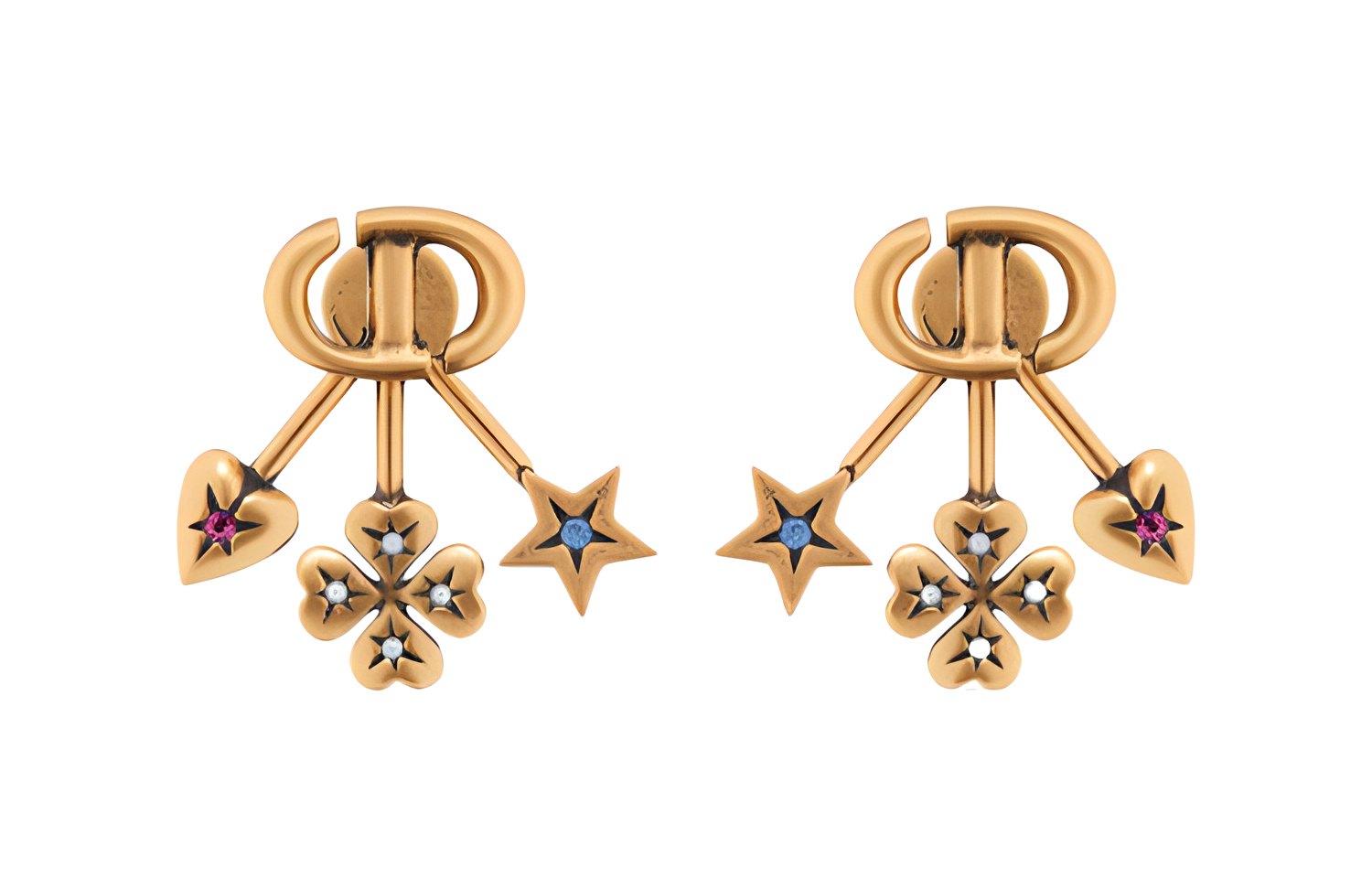 (Women) DIOR Logo Gold Metal Earrings for Women E3333WOMCY