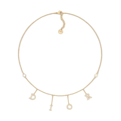 (Women) DIOR Logo Letter Metal Necklace for Women - Gold. N2795WOMCY