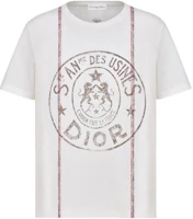 (Women) DIOR Logo Print Crewneck T-Shirt Off-White SS22 Overdrop Sleeve 243T09A4426-X0200 (Women) DIOR Logo Print Crewneck T-Shirt Off-White SS22 Overdrop Sleeve 243T09A4426-X0200