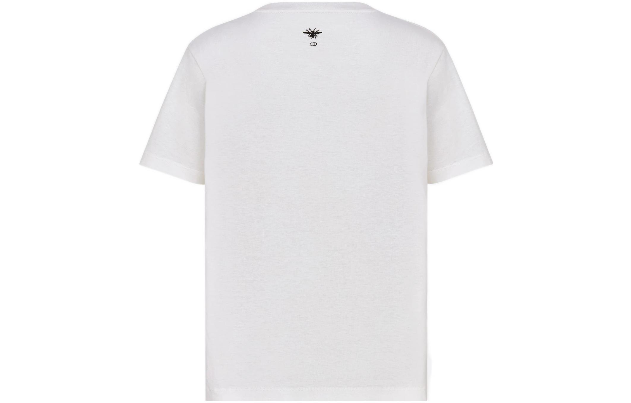 (Women) DIOR Logo Print Crewneck T-Shirt Off-White  SS22 Overdrop Sleeve 243T09A4426-X0200 圖 3