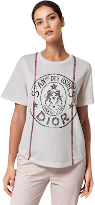 (W) DIOR Logo Print Crewneck T-Shirt Off-White SS22 Lengan Overdrop 243T09A4426-X0200 Shop (W) DIOR Logo Print Crewneck T-Shirt Off-White SS22 Lengan Overdrop 243T09A4426-X0200