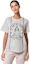 Shop (W) DIOR Logo Print Crewneck T-Shirt Off-White SS22 Lengan Overdrop 243T09A4426-X0200