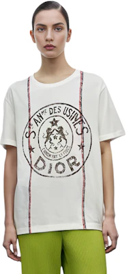 (W) DIOR Logo Print Crewneck T-Shirt Off-White SS22 Lengan Overdrop 243T09A4426-X0200 Purchase (W) DIOR Logo Print Crewneck T-Shirt Off-White SS22 Lengan Overdrop 243T09A4426-X0200