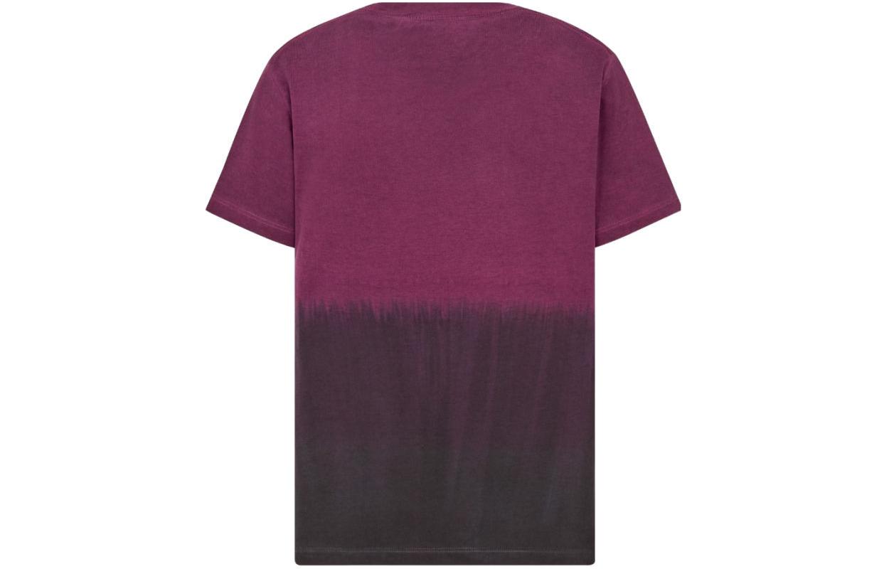 (Women) DIOR Logo Print Pullover Crewneck Short Sleeve T-Shirt Women Deep Purple Red 353T04B4511-X4807 圖 3