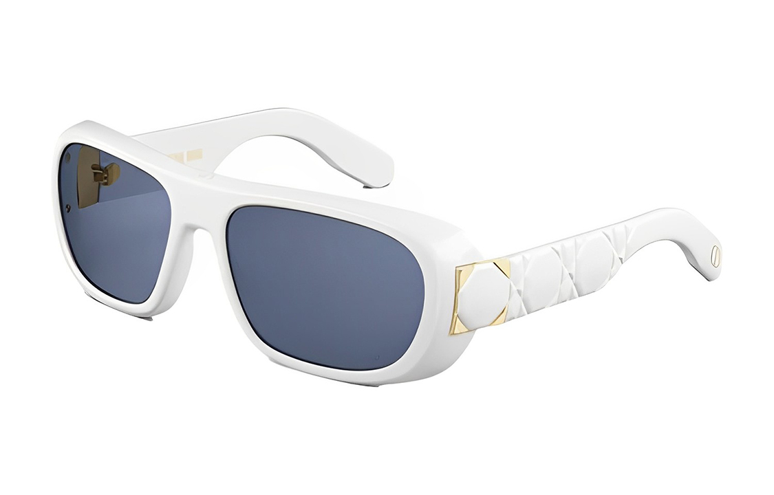 (Women) DIOR Logo Square  White Sunglasses with Decorative Temples. LADY 9522 S1I-95B0 圖 2
