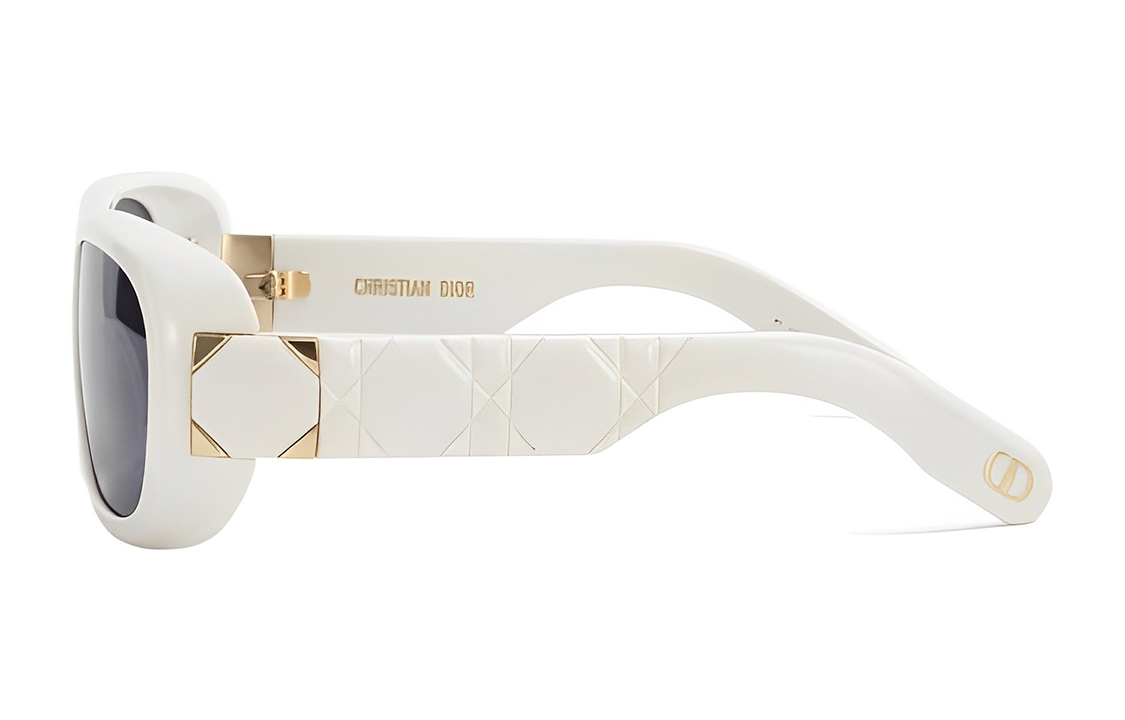 (Women) DIOR Logo Square  White Sunglasses with Decorative Temples. LADY 9522 S1I-95B0 圖 4