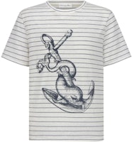 (Women) DIOR Logo Striped Knit Crewneck Short Sleeve T-Shirt SS22 Women Beige. 213T12A4487-X0815 (Women) DIOR Logo Striped Knit Crewneck Short Sleeve T-Shirt SS22 Women Beige. 213T12A4487-X0815