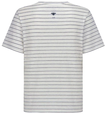 (W) DIOR Kaos Wanita Beige Lengan Pendek Crewneck Striped Logo Knit SS22. 213T12A4487-X0815 Lookbook (W) DIOR Kaos Wanita Beige Lengan Pendek Crewneck Striped Logo Knit SS22. 213T12A4487-X0815